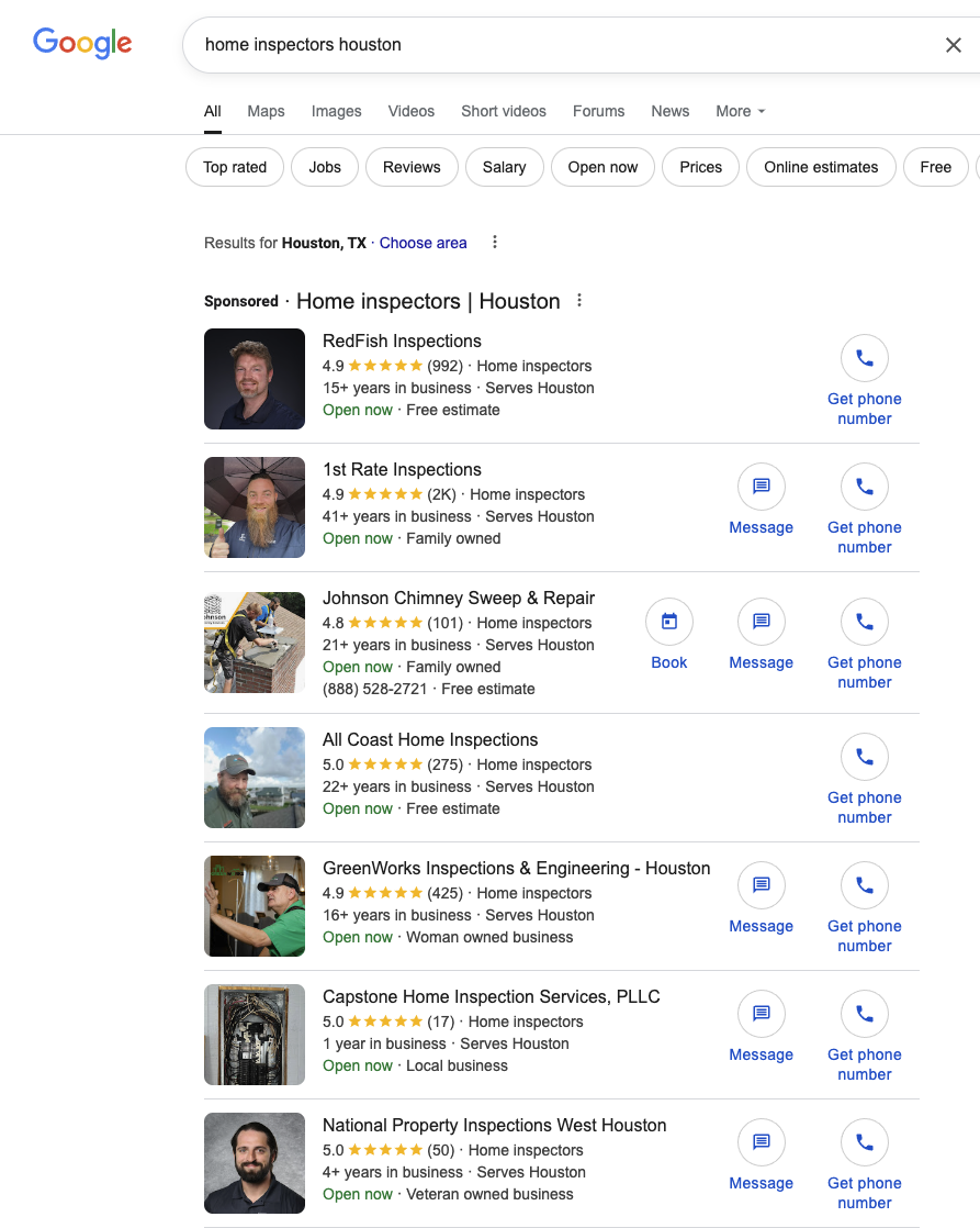 digital marketing for home inspectors